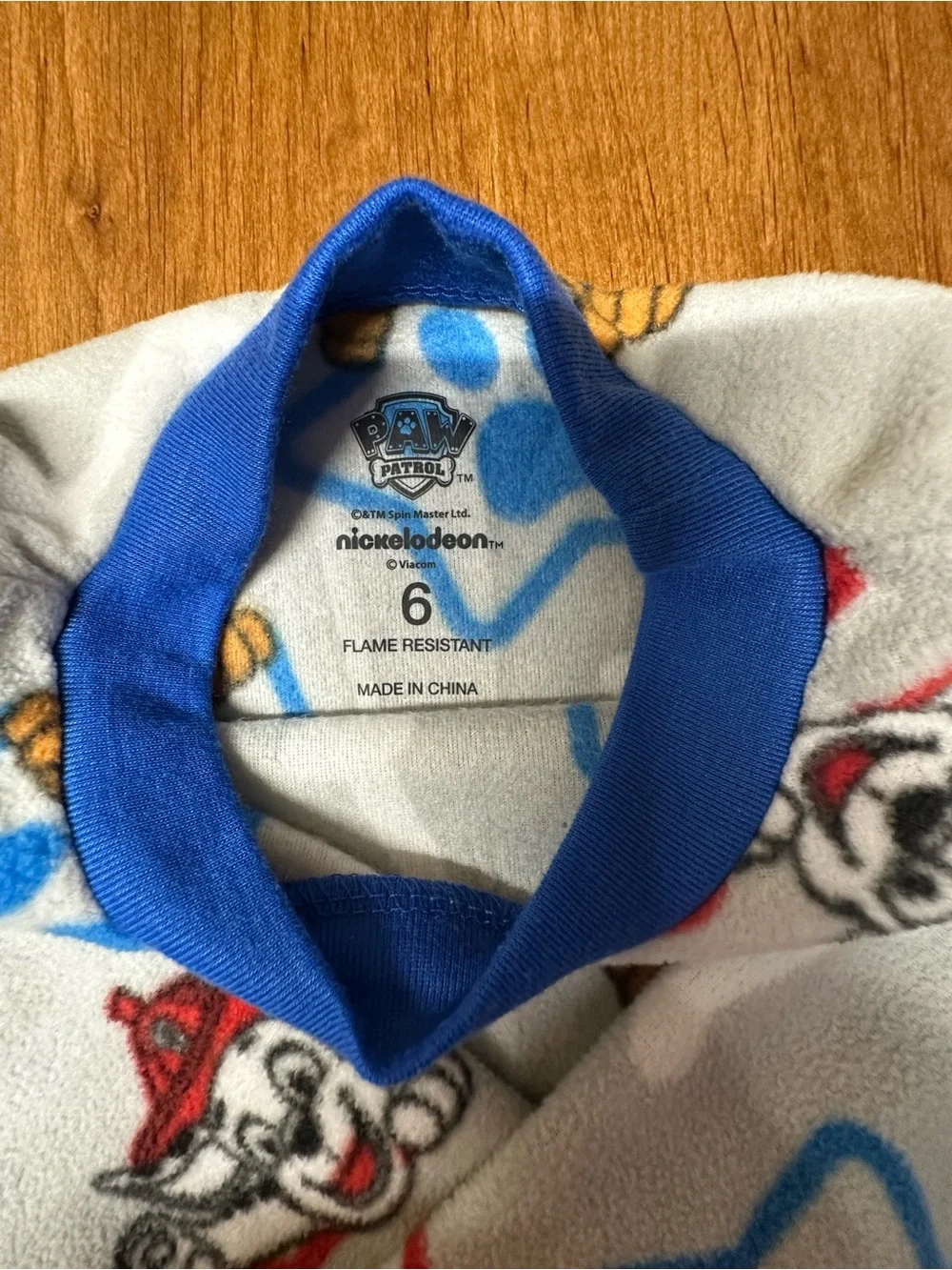 Paw Patrol 3 Piece Fleece Pajama Set – Blue & Gray with Red Accents